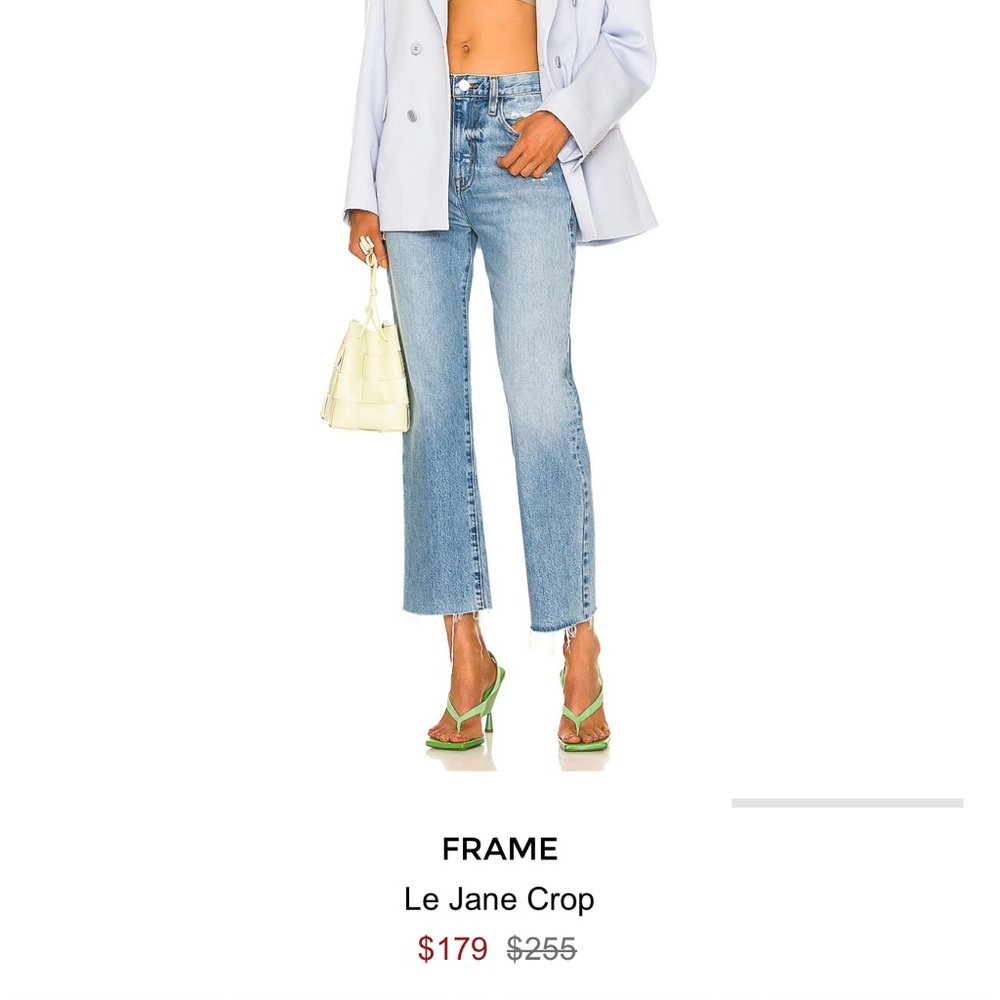 Frame Denim Blue Ankle Cropped Jeans